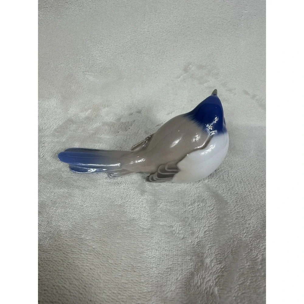 Vintage Bing & Grondahl B&G Titmouse Bird Optimist #1633 Porcelain Figurine Blue